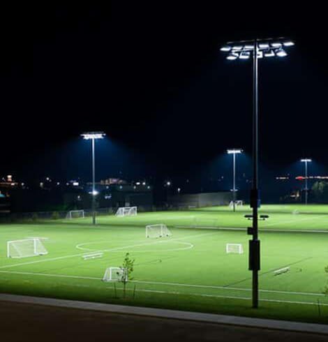 Solar Street Light In Stadium Public Area