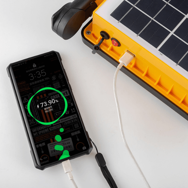 Solar Emergency Light with Battery for Phone Charging